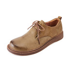 Folded Leather Lace Ups // Camel (Euro: 40)