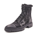 Toothed Lace-Up Boots // Black (Euro: 44)