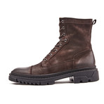 Toothed Lace-Up Boots // Brown (Euro: 39)