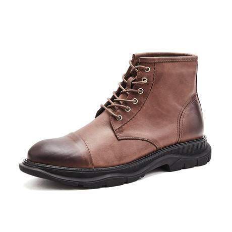 Curved Sole Boots // Coffee (Euro: 38)