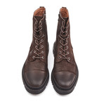 Toothed Lace-Up Boots // Brown (Euro: 38)