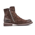 Aged-Effect Leather Boots // Brown (Euro: 43)