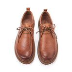 Folded Leather Lace Ups // Apricot (Euro: 42)