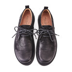 Folded Leather Lace Ups // Black (Euro: 41)