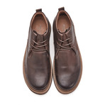 Folded Leather Boots // Coffee (Euro: 39)