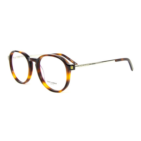 Saint Laurent // Men's 113 Optical Frames // Havana + Silver