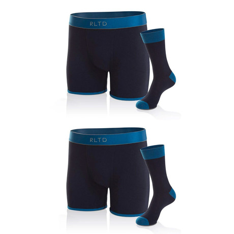 The Dream Boxer Brief + Sock Set // Blue // Pack of 2 (Small/Medium)