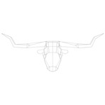 Longhorn Wall Décor (White)