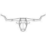 Longhorn Wall Décor (White)