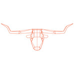 Longhorn Wall Décor (White)