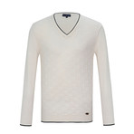 Ernes V-Neck Sweater // Ecru (XL)