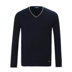 Jimmy V-Neck Sweater // Navy (2XL)