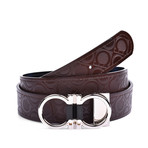 Reversible Omega Monogram Belt // Black + Brown