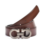 Monogram Reversible Belt V3 // Black + Brown