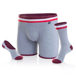 The Coach Boxer Brief + Sock Set // Gray // Pack of 2 (M)