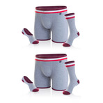 The Coach Boxer Brief + Sock Set // Gray // Pack of 2 (M)