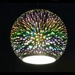 Rainbow Light Ceiling Pendant Light // Silver (5.9"Ø)