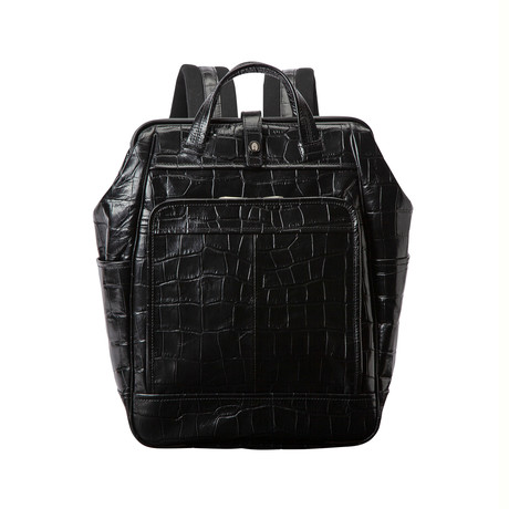 Cavallo Doc Croco Rucksack // Black