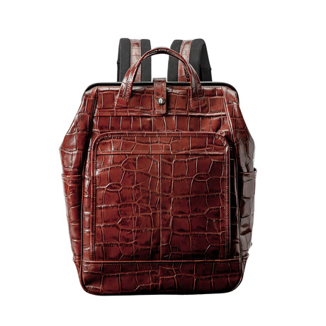 Cavallo Doc Croco Rucksack // Brown