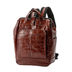 Cavallo Doc Croco Rucksack // Brown