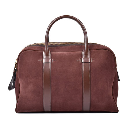 Suede Briefcase // Burgundy