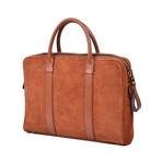 Suede Briefcase V2 // Light Brown