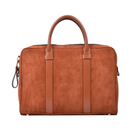 Suede Briefcase V2 // Light Brown