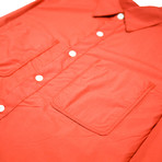Aetna Long Sleeve Button Up // Blood Orange (S)