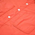 Aetna Long Sleeve Button Up // Blood Orange (M)