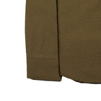 Aetna Long Sleeve Button Up // Mud Seersucker (XL)