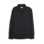 Osseus Long Sleeve Button Up // Black (L)