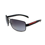 Prada Sport // Men's PS541S-DG05W1 Polarized Sunglasses // Black + Gray