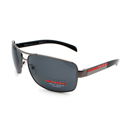 Men's // Sport PS54IS 5AV5Z1 Aviator Sunglasses // Gunmetal + Polar Gray