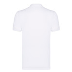 Corum Short Sleeve Polo Shirt // White + Navy (S)