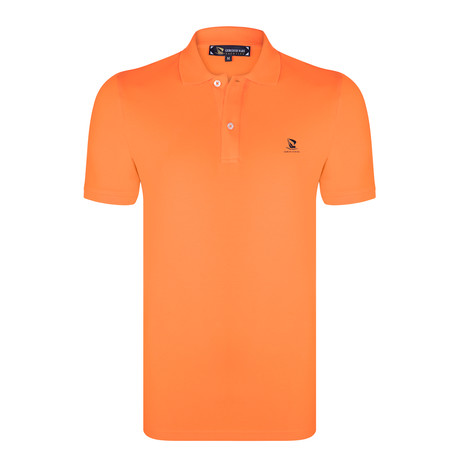 Tekirdag Short Sleeve Polo Shirt // Orange + Navy (S)