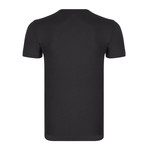 Darica Waffle Knit T-Shirt // Black (M)