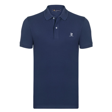 Inegol Short Sleeve Polo Shirt // Navy + Ecru (S)