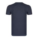 Bolu Waffle Knit T-Shirt // Navy (XS)