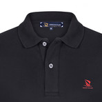 Corlu Short Sleeve Polo Shirt // Black + Bordeaux (S)