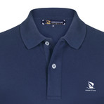 Inegol Short Sleeve Polo Shirt // Navy + Ecru (M)