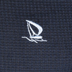 Bolu Waffle Knit T-Shirt // Navy (XS)