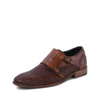 Luis Two Tone Woven Monk Strap // Tan (UK 10)