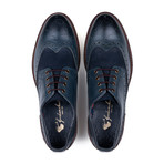 Lorenzo Derby Brogue // Navy + Brown (UK 6)