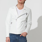 Samandag Leather Jacket // White (S)