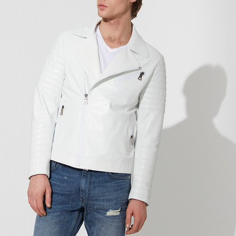 Samandag Leather Jacket // White (S)