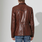 Alasehir Leather Jacket // Chestnut (M)