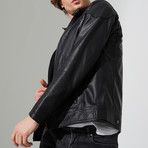 Zile Leather Jacket // Black (M)