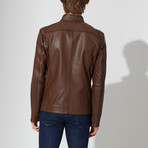 Bucak Leather Jacket // Brown (M)