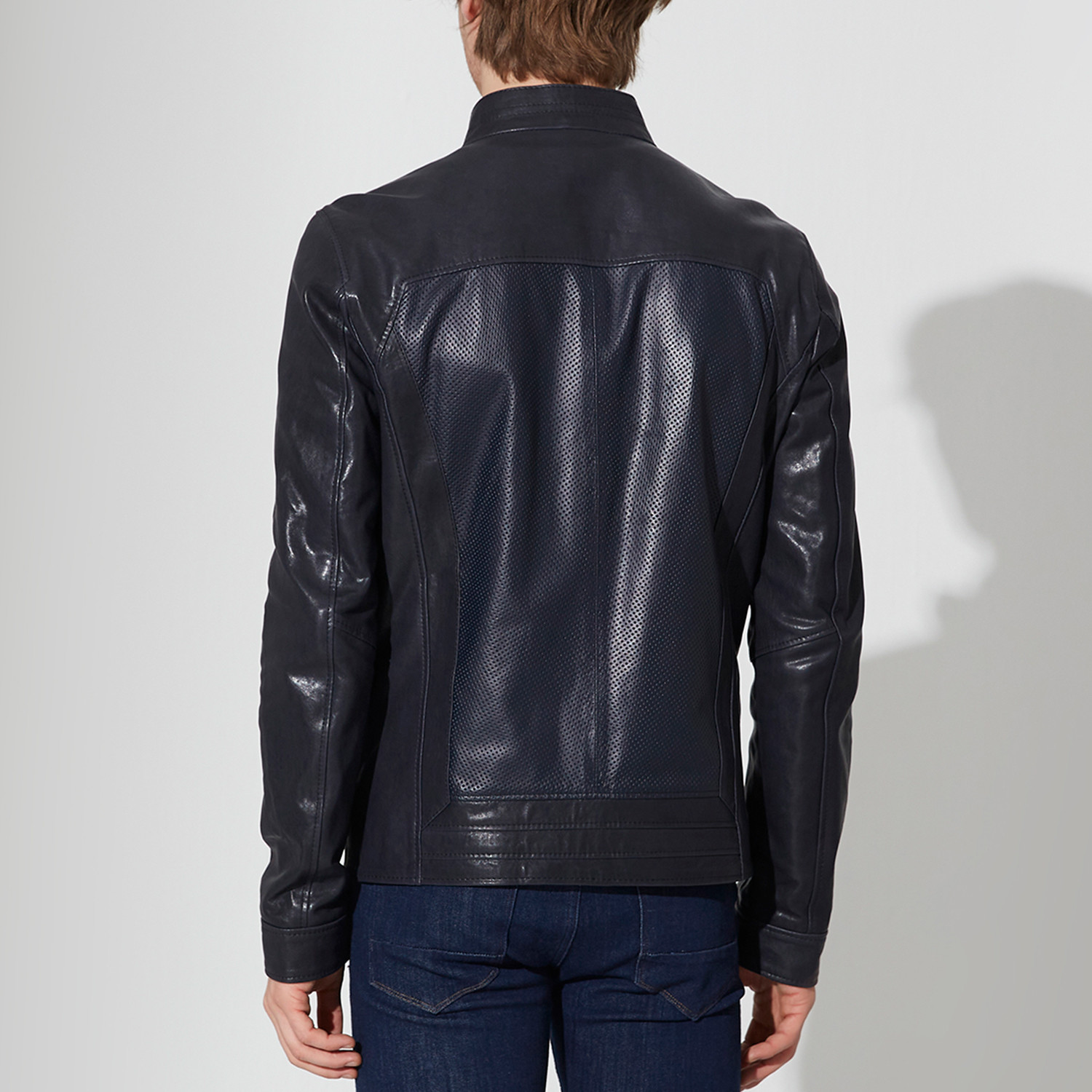 Ayvalik Leather Jacket // Navy Blue (XL) - Iparelde - Touch of Modern