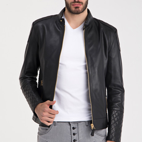 Payas Leather Jacket // Black + Gold (S)